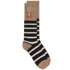 Folk Men's Striped Socks in Black