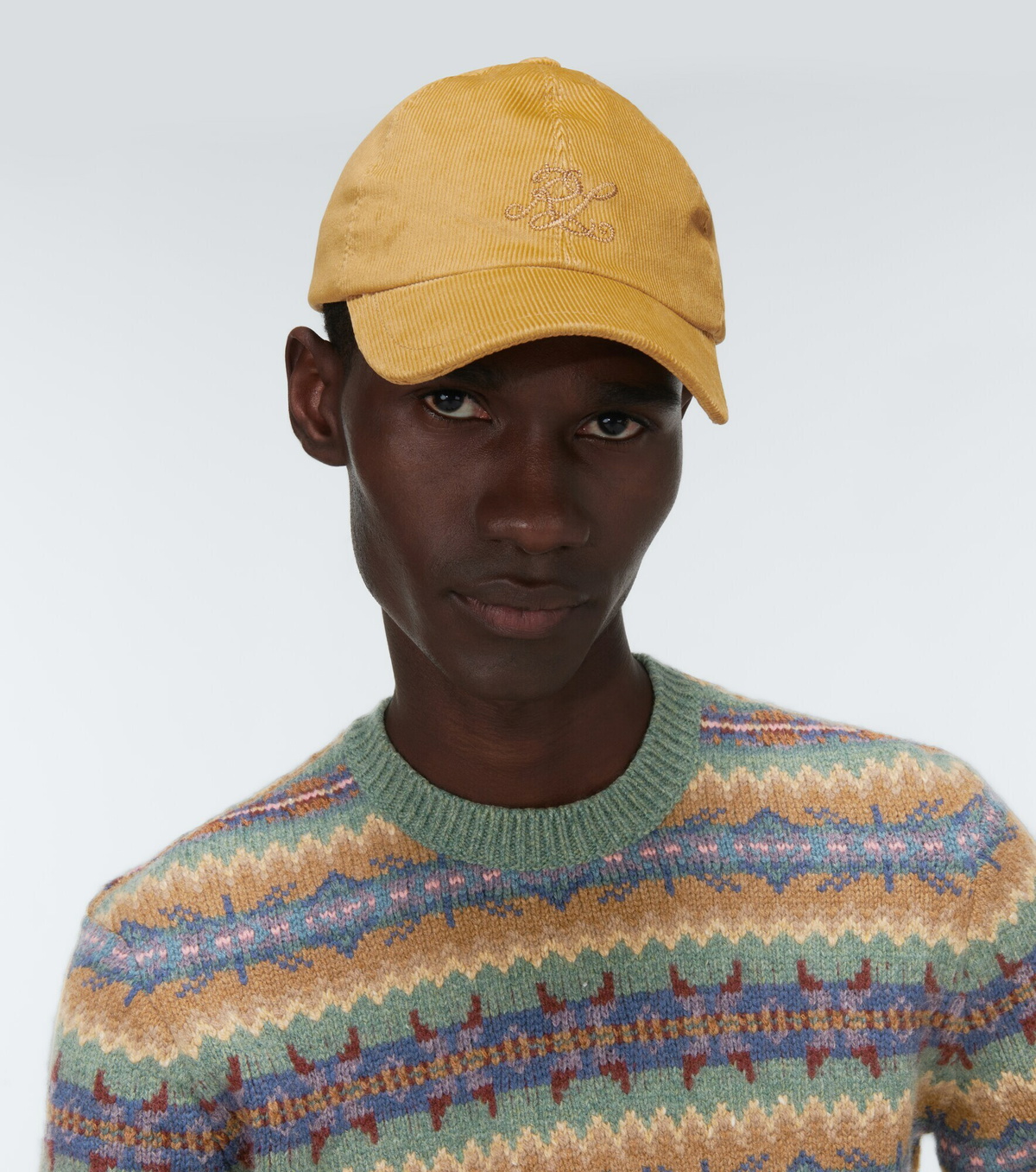 Ralph Lauren Purple Label - Monogram corduroy baseball cap