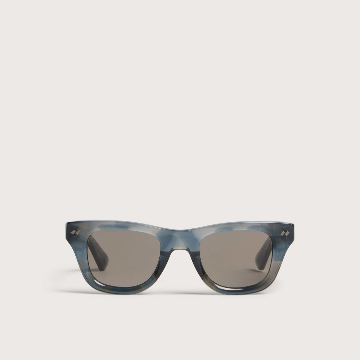 Bottega Veneta Eyewear Men's Bottega Veneta BV1486S Bold Ribbon Stud Sunglasses in Blue/Brown