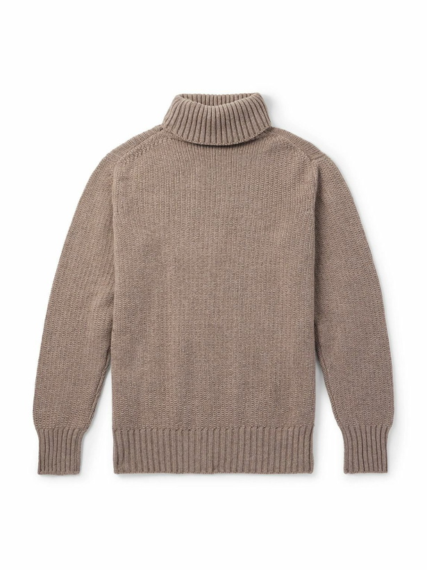 Photo: Stòffa - Cashmere Rollneck Sweater - Brown