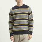 Howlin by Morrison Men's Howlin' Absolute Belter Stripe Jumper in Charcoal