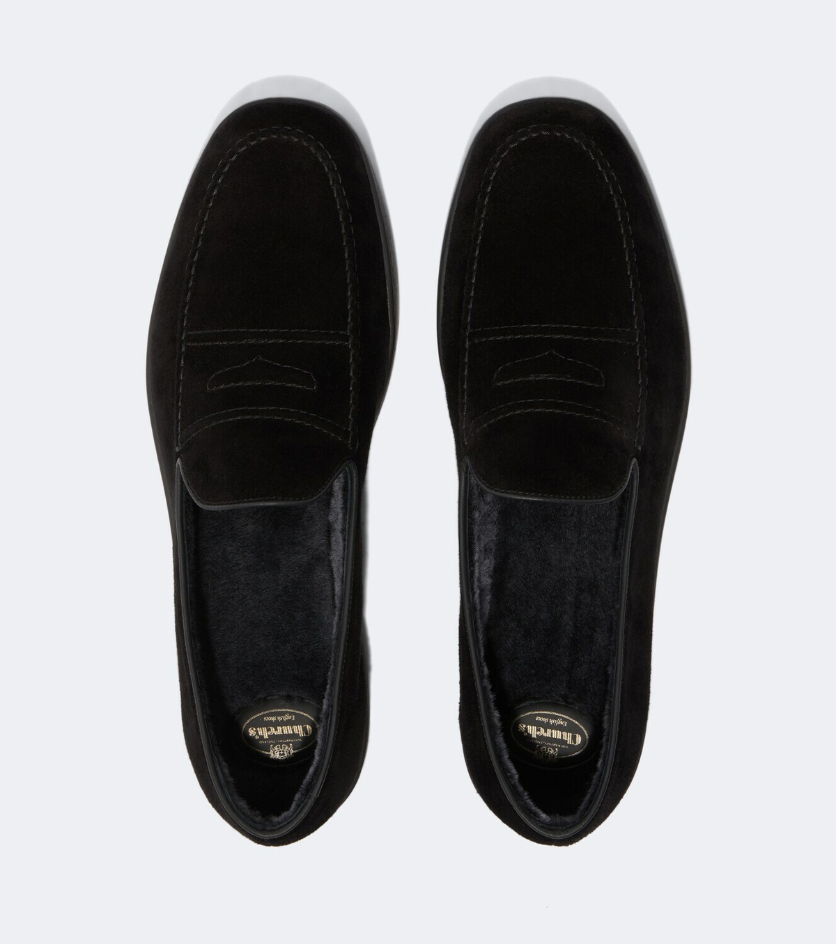 Church's Peebles shearling-lined suede loafers