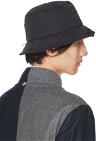 Thom Browne Black 4-Bar Bucket Hat
