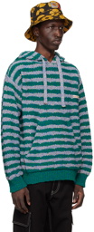 Marni Green Stripe Hoodie