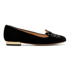 Charlotte Olympia Black Peace Kitty Loafers