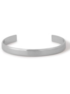 HUGO BOSS - Logo-Engraved Brushed Stainless Steel Cuff - Silver