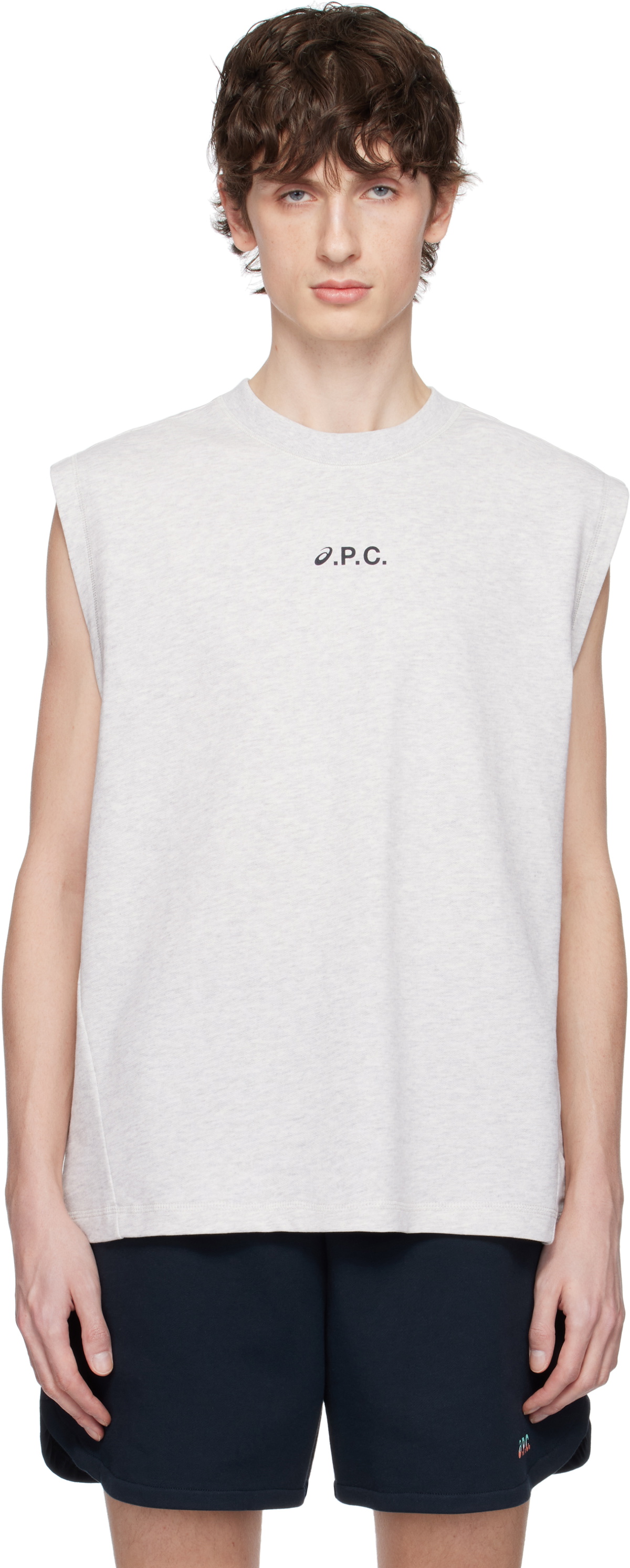A.P.C. Gray ASICS Edition Sky Tank Top A.P.C