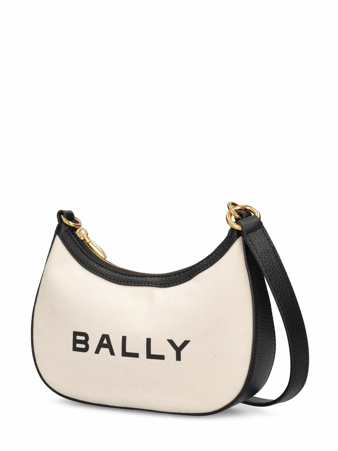 BALLY - Bar Ellipse Logo Canvas Shoulder Bag Bally BALLY - Bar Ellipse Logo Canvas Shoulder Bag Bally