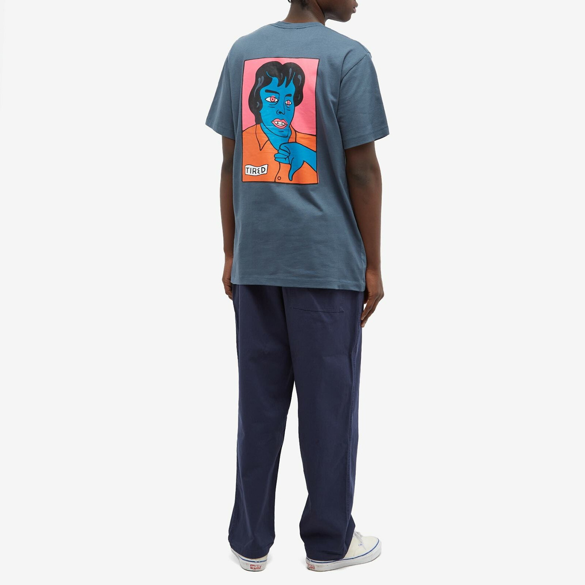 Tired Skateboards Men's Thumb Down T-Shirt in Orion Blue
