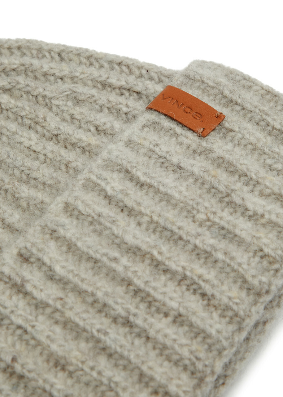 Vince Donegal Ribbed Cashmere Beanie - Beige - One Size