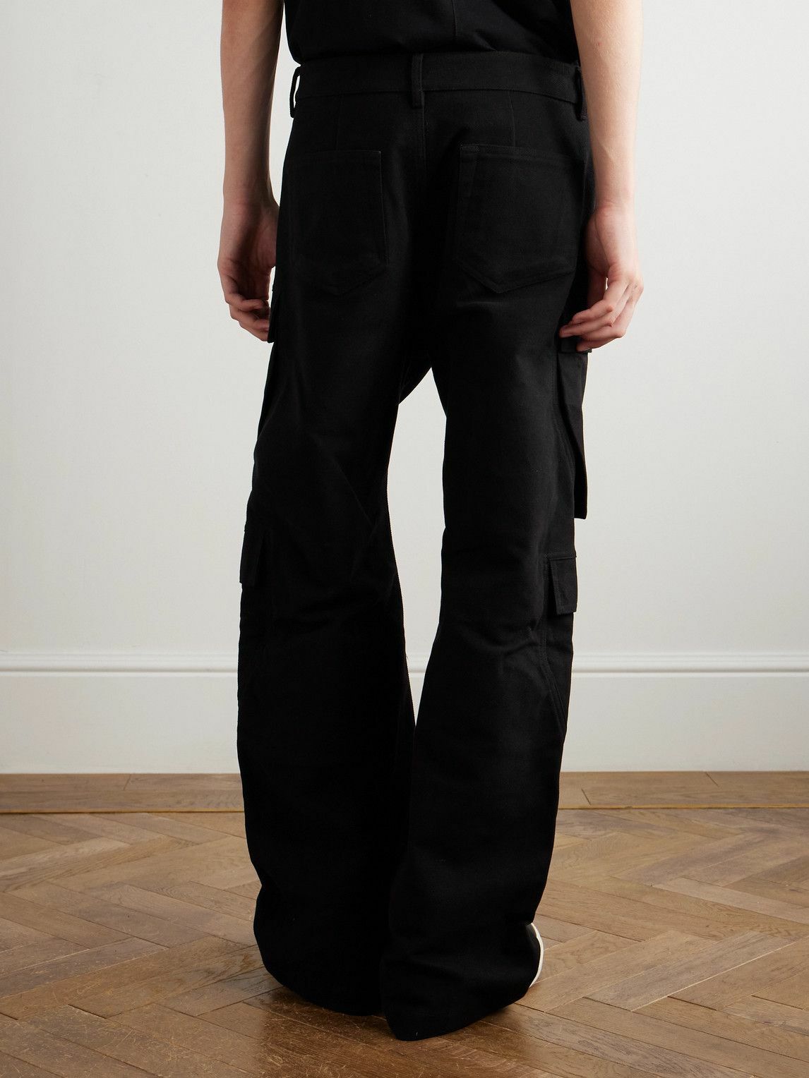 Rick Owens - Straight-Leg Cotton-Twill Cargo Trousers - Black