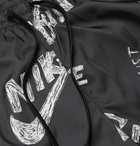 Nike - Logo-Print Shell Shorts - Black