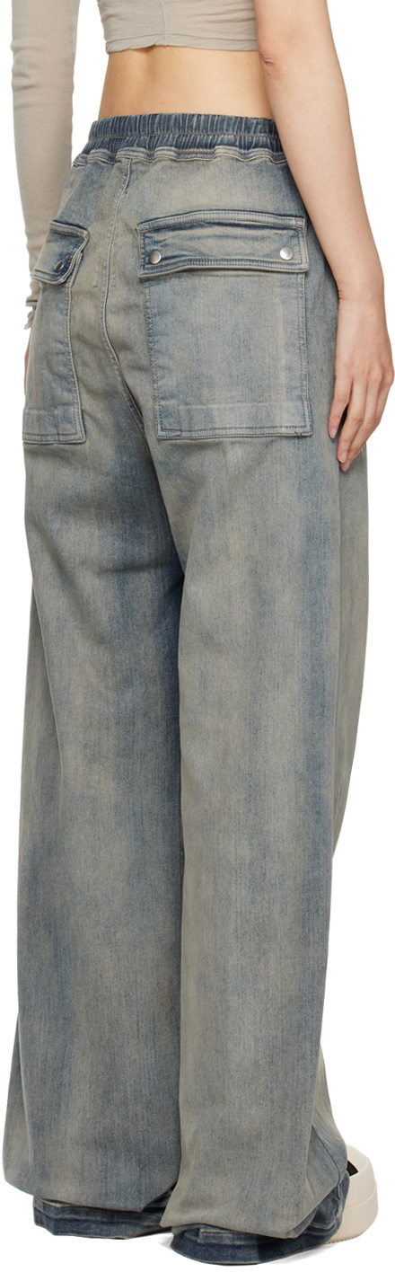 Rick Owens DRKSHDW Blue Porterville Geth Bela Denim Lounge Pants