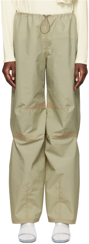 Photo: SC103 Khaki Contrast Stitching Trousers