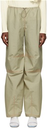 SC103 Khaki Contrast Stitching Trousers