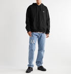 Ader Error - Logo-Embroidered Cotton-Blend Jersey Hoodie - Black