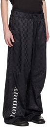 Tommy Jeans Black Checkerboard Parachute Track Pants