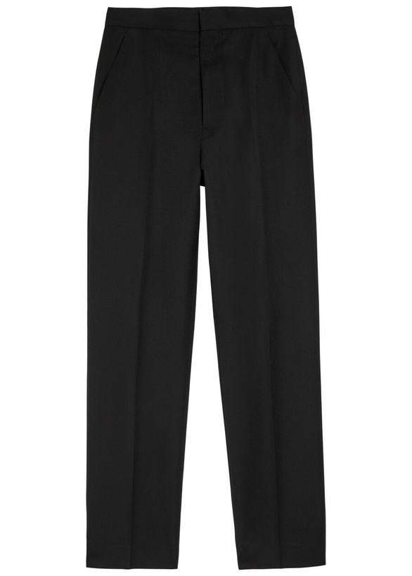 Photo: Maison Margiela Tapered-leg Wool Trousers Black