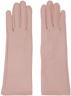 Ernest W. Baker SSENSE Exclusive Pink Leather Gloves