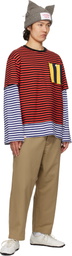 Charles Jeffrey LOVERBOY Red Patch Long Sleeve 2-In-1 T-shirt