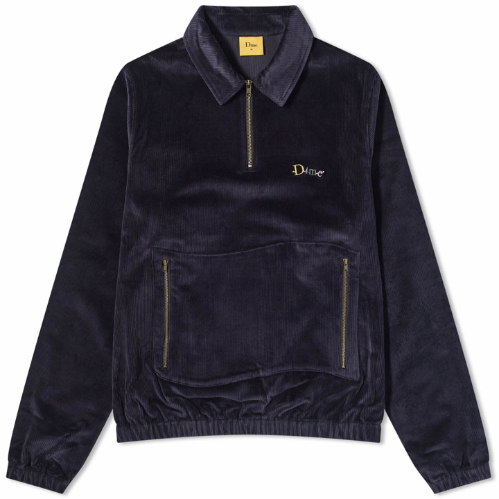 Photo: Dime Men's Friends Corduroy Pullover Jacket in Dark Navy