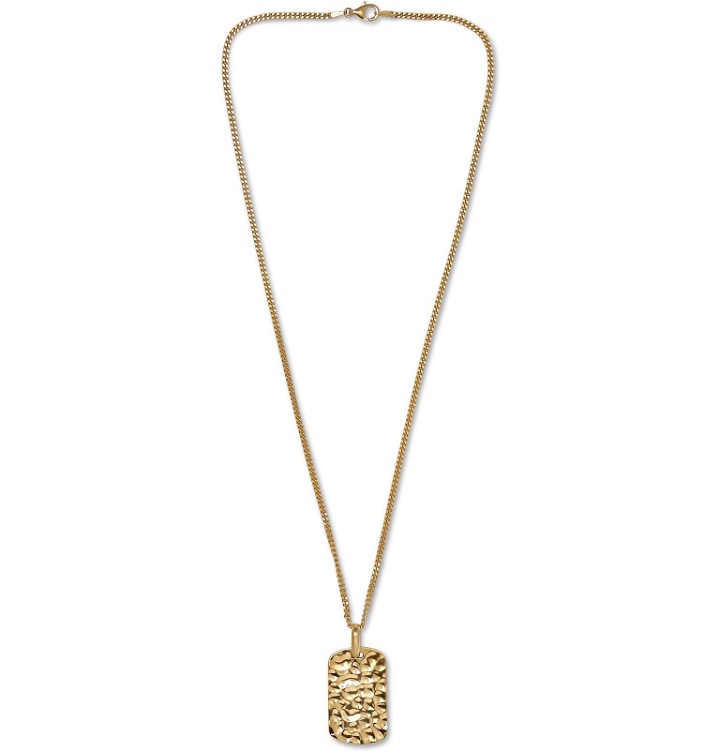 Photo: LAUD - Hammered 18-Karat Gold Necklace - Gold