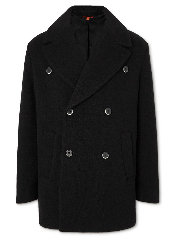 Photo: Barena - Double-Breasted Wool-Blend Coat - Black