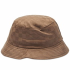 Lite Year Tonal Check Japanese Dobby Bucket Hat in Brown