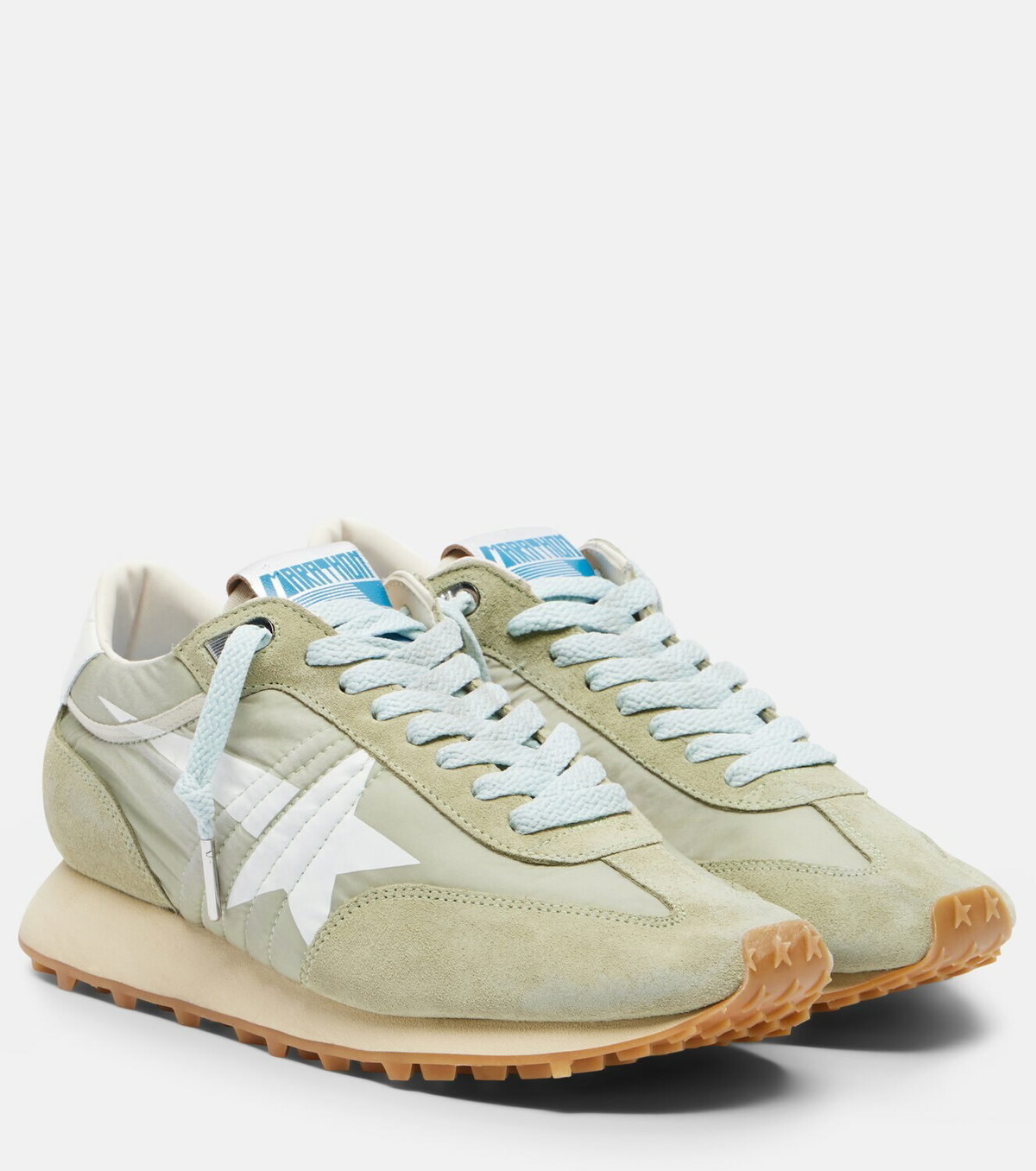 Golden Goose Running Marathon suede-trimmed sneakers