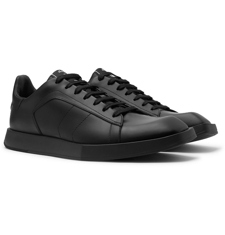 Photo: Berluti - Logo-Print Leather Sneakers - Black