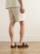 Zegna - Straight-Leg Oasi Linen Drawstring Shorts - Neutrals