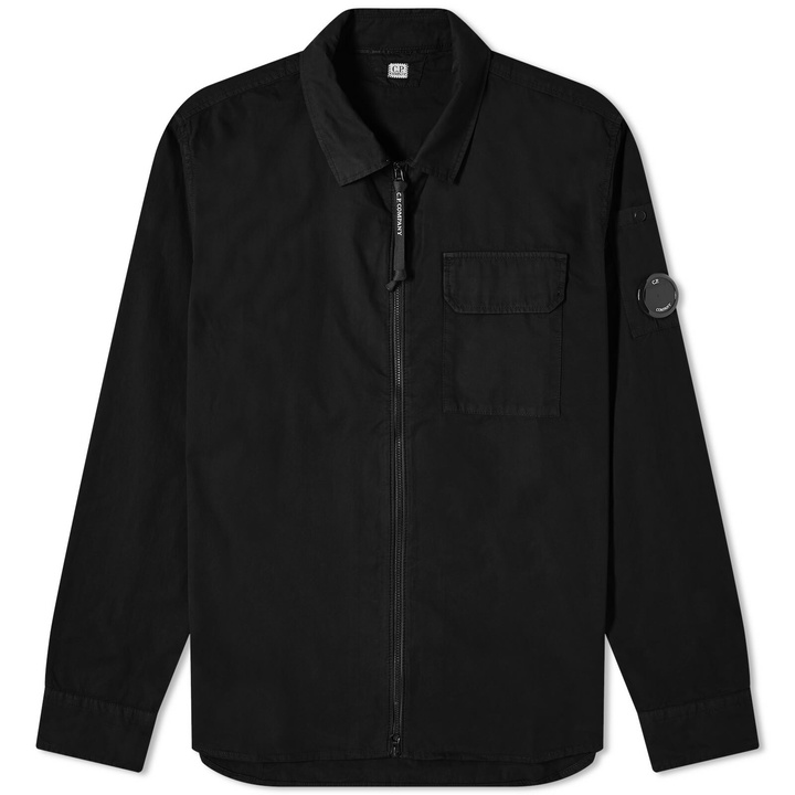 Photo: C.P. Company Men's Gabardine Zipped Shirt in Black