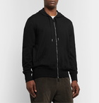 TOM FORD - Slim-Fit Cotton, Silk and Cashmere-Blend Zip-Up Hoodie - Black