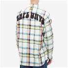 Men's AAPE Plaid Flannel Shirt in Ivory