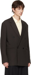 Lanvin Brown Double-Breasted Blazer