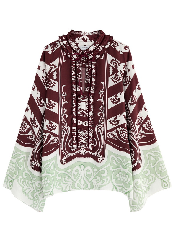Photo: Lug Von Siga Tess Printed Satin Blouse Red