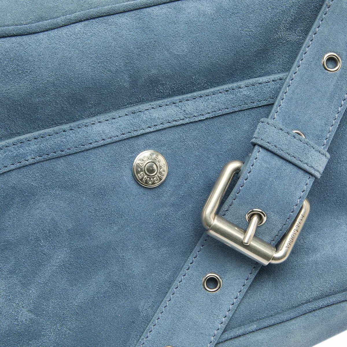 Acne Studios Women's Camero Party Suede Bag in Denim Blue 