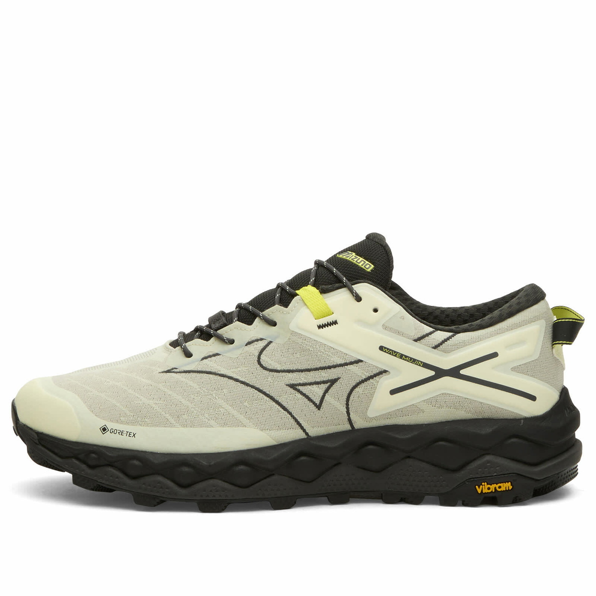 Mizuno Men's Wave Mujin Ls Gtx Sneaker in Silver Birch/Black/Sylvan Green