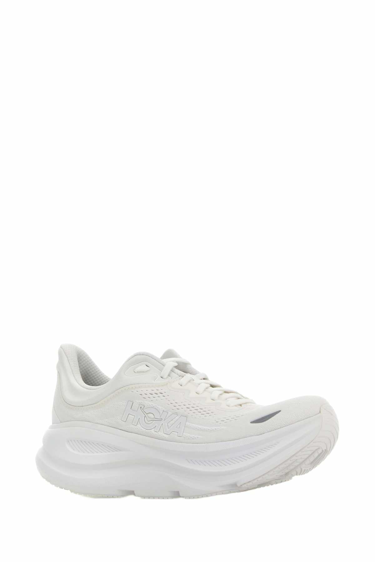 Hoka White Mesh Bondi 9 Sneakers