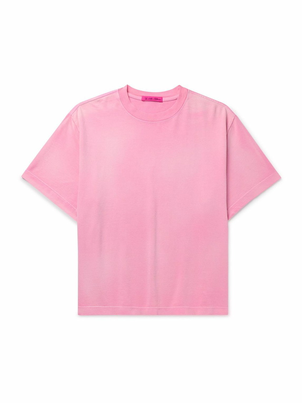 Photo: The Elder Statesman - Sunbleached Cotton and Cashmere-Blend Jersey T-Shirt - Pink