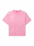 The Elder Statesman - Sunbleached Cotton and Cashmere-Blend Jersey T-Shirt - Pink