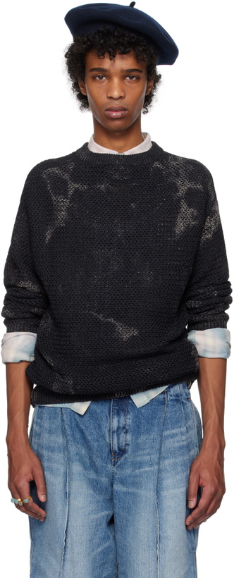 Photo: Khoki Navy Hand-Dyed Knit Sweater