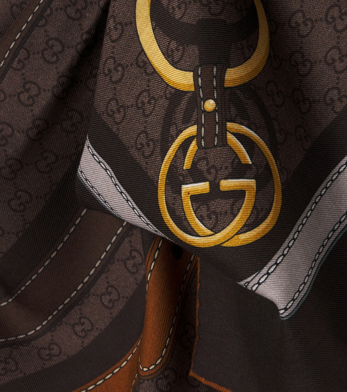 Gucci GG jacquard wool and silk scarf