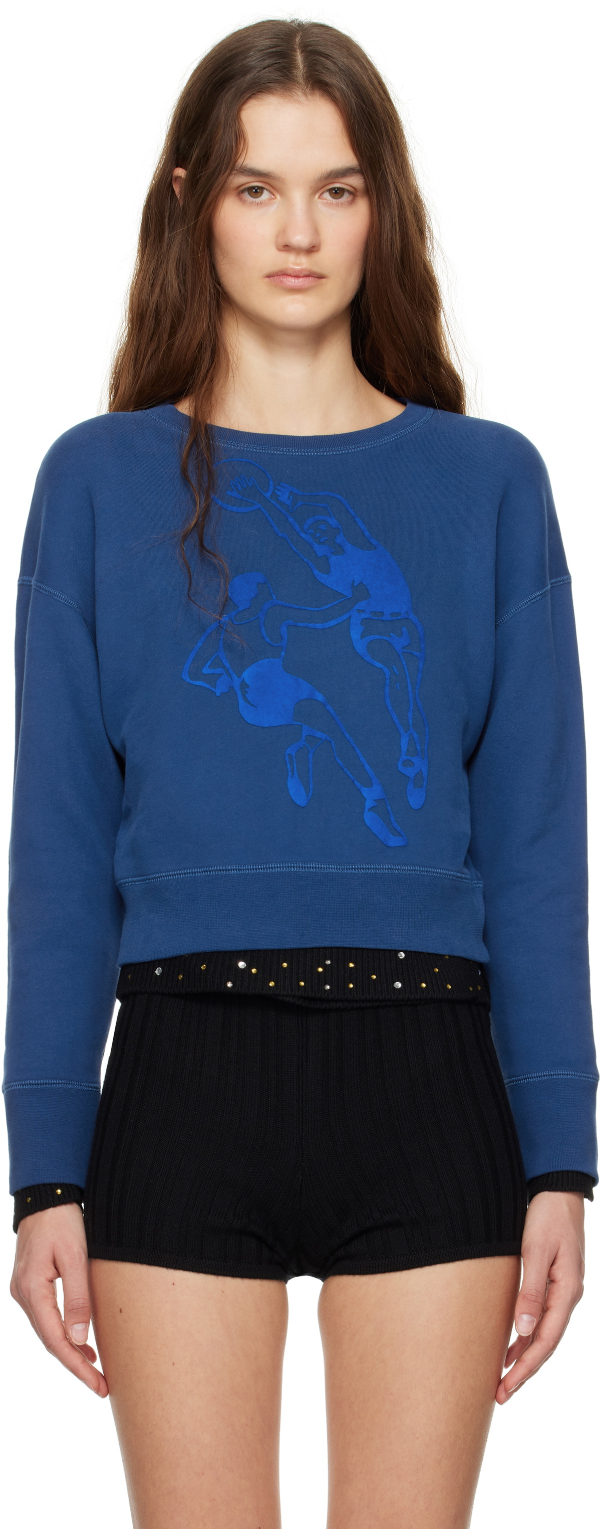 Bode Navy Hoop Sweatshirt