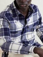 Dunhill - Checked Cashmere Overshirt - Blue