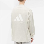 Adidas Men's Basketball Long Sleeve Back Logo T-Shirt in Alumina