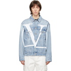 Valentino Blue Denim VLogo Jacket