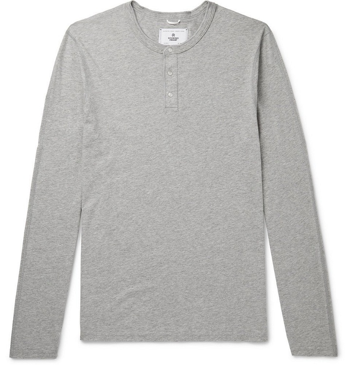 Photo: Reigning Champ - Cotton-Jersey Henley T-Shirt - Gray