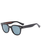Garrett Leight Men's Canter Sunglasses in Black/Blue Smoke