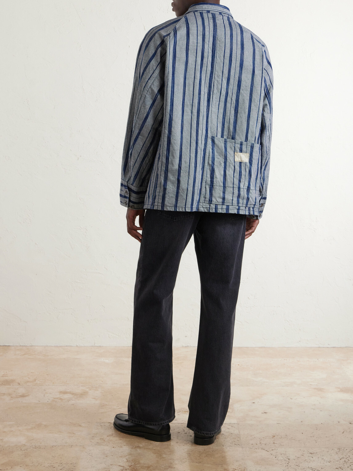 KAPITAL - Cactus Striped Cotton-Kasuri Jacket - Blue